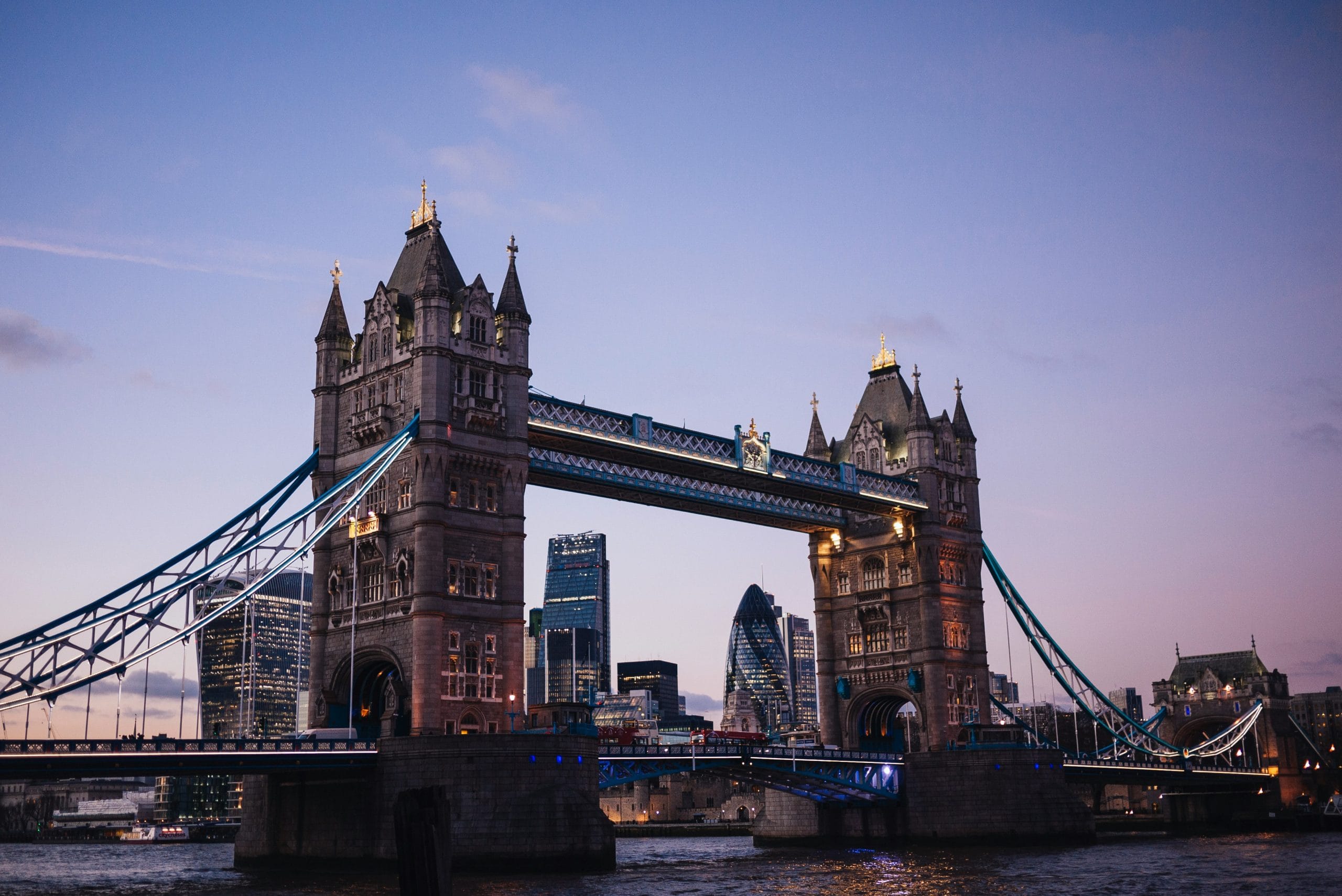 Image: Tower Bridge at dusk, London, England, image by Susan Q Yin via Unsplash